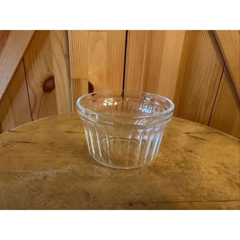 Hazel Atlas # 78 Ribbed Clear Glass Custard Cup (6724)